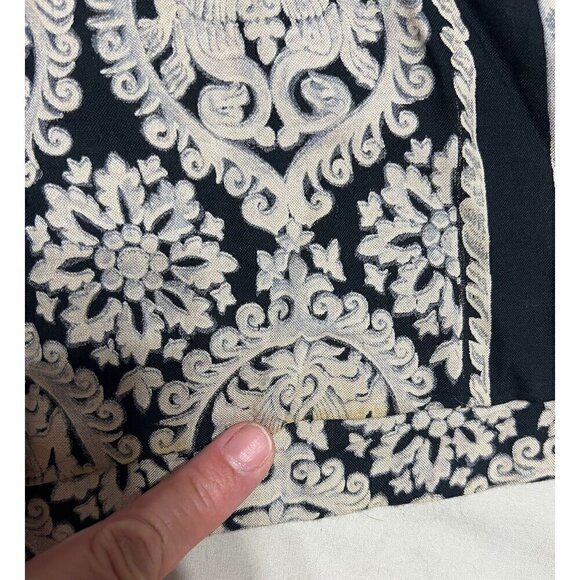 Vintage Melissa Women's Size 6 Black White Wide Leg Floral Long Sleeve Jumpsuit - Picture 10 of 12